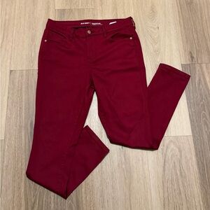 Old Navy Rockstar Mid-Rise Red Skinny Jeans size 10